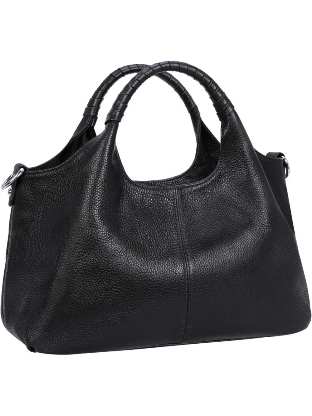 Women's Black Genuine Leather Shoulder Satchel Designer Crossbody Hobo Bags